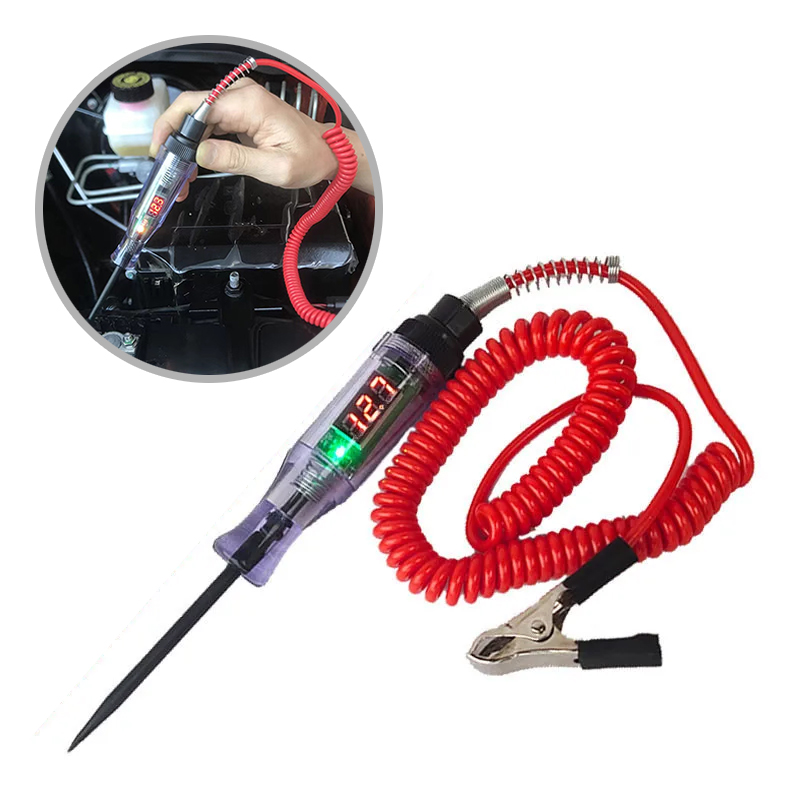 Electronics Repair Tool - 車トラック電圧回路テスター 6V 12V 24V 自動車診断プローブテストペン電球修理ツール電気測定ペン