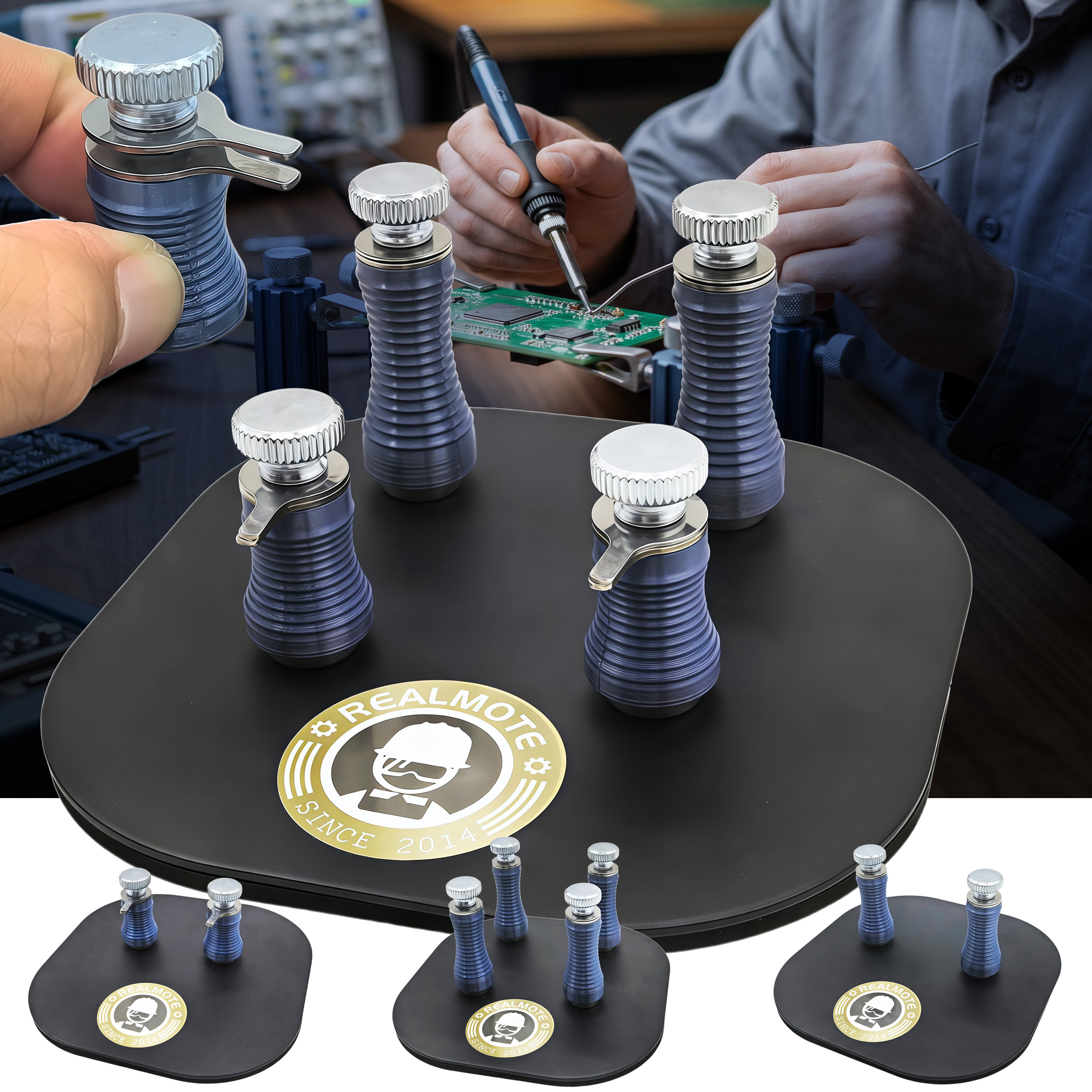 Electronics Repair Equipment - ユニバーサル PCB ホルダーはんだ付けプラットフォーム磁気ピン溝固定具曲げ可能なクリップ回路基板電子修理ツール Multif
