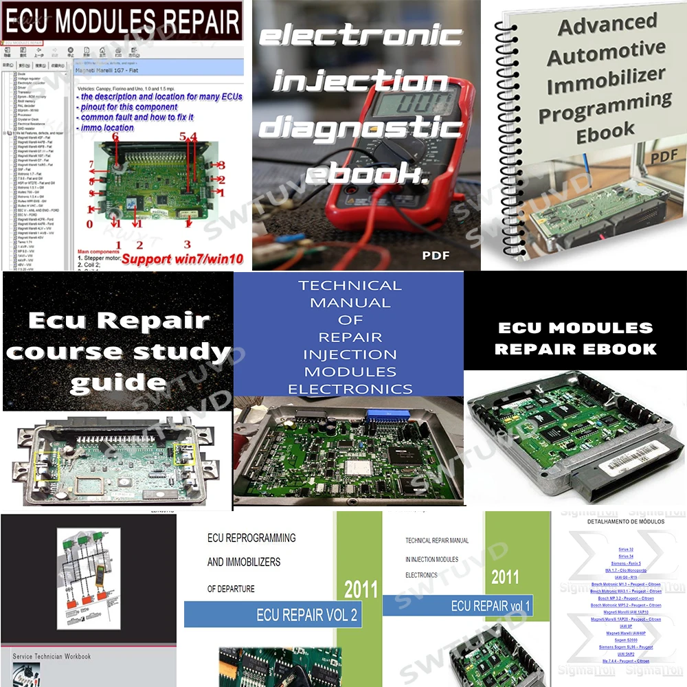 Electronics Repair Guide - Ecu修理モジュール、電子挿入ヘルパー、nissan psa、ecu修理ガイド、データセットシート、10個