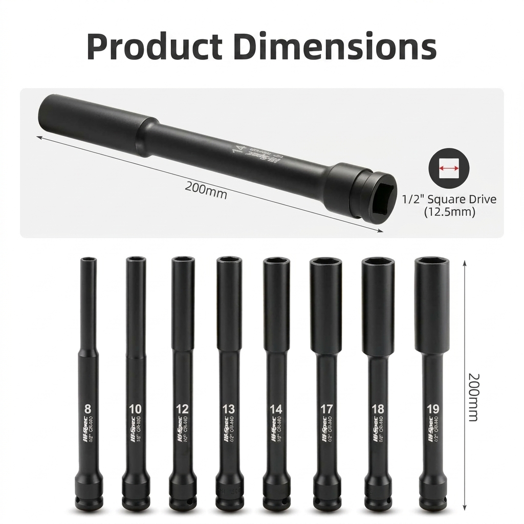 1/2インチドライブ超ロングインパクトソケット200mm C - Electronics Repair Equipment のレビューと価格