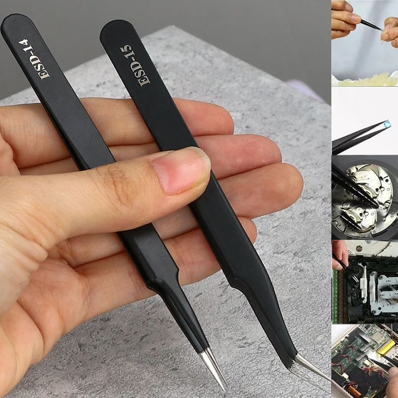 時計ピンセットツール ESD 帯電防止鋼時計修理ツールメンテ - Electronics Repair Parts のレビューと価格