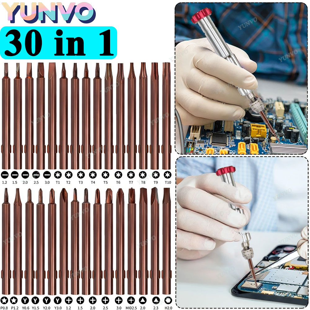 30 in 1 磁気精密ドライバーセット、S2スチールビット - Electronics Repair Equipment のレビューと価格
